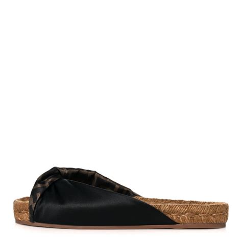 fendi twist espadrille|Fendi woven flat sandals.